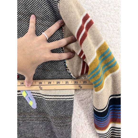 Free People Desert Rose Sweater Women’s Small Longhorn Embroidered Boho Western - Picture 3 of 9